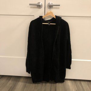 Black knitted cardigan